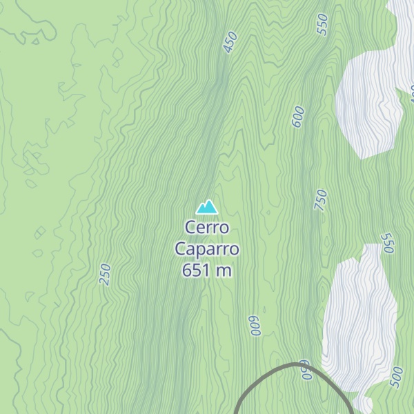 Map of Cerro Caparro