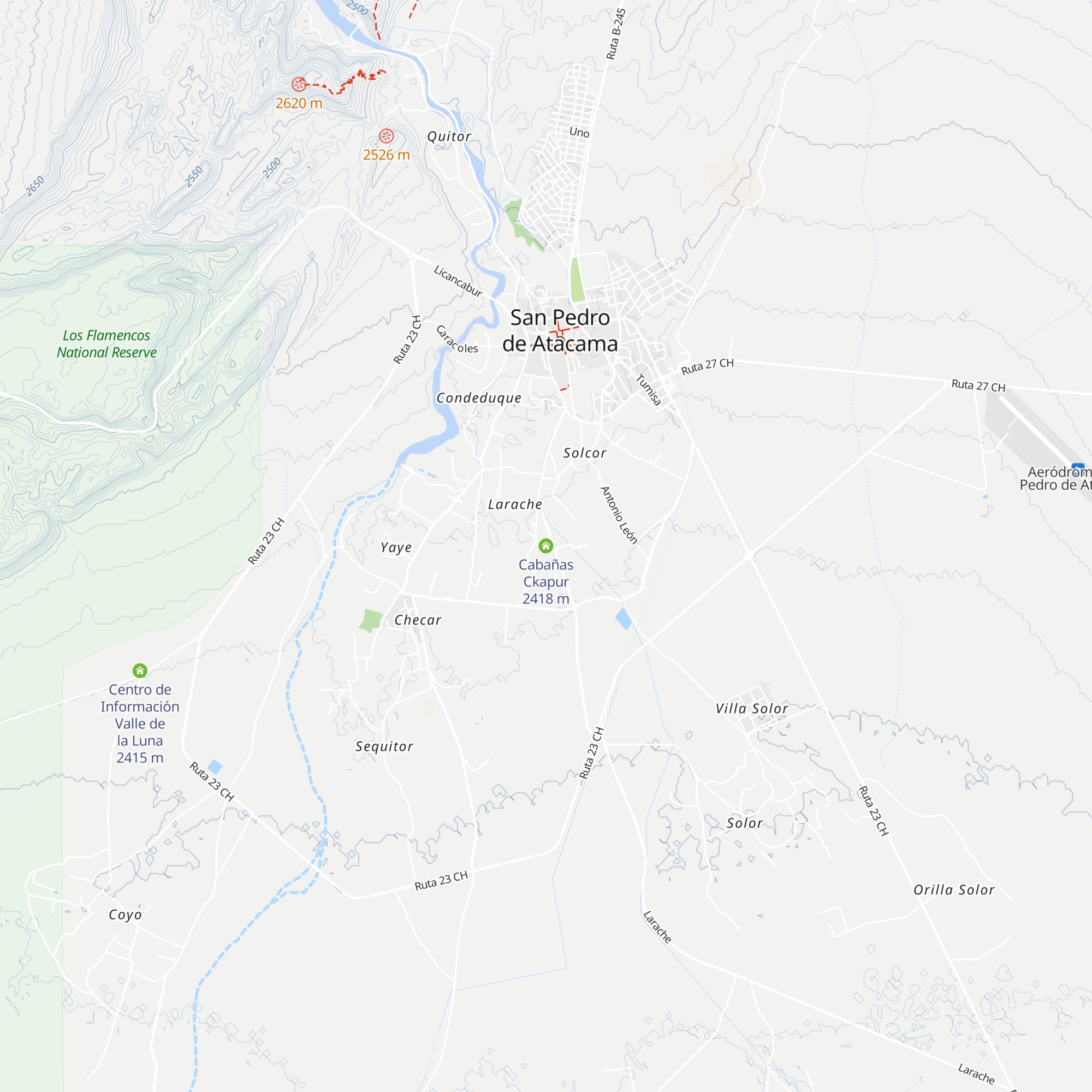 Cabañas Ckapur map