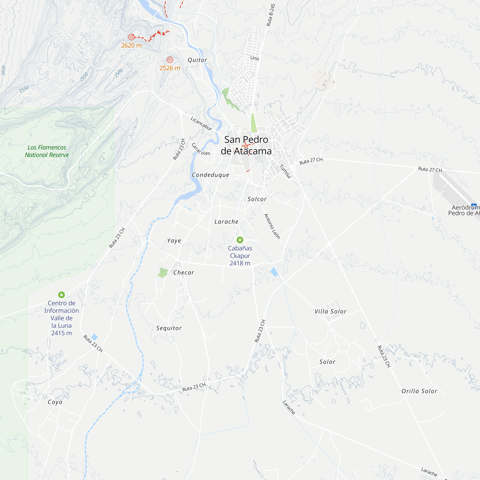 Cabañas Ckapur map