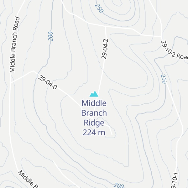 Map of Middle Branch Ridge
