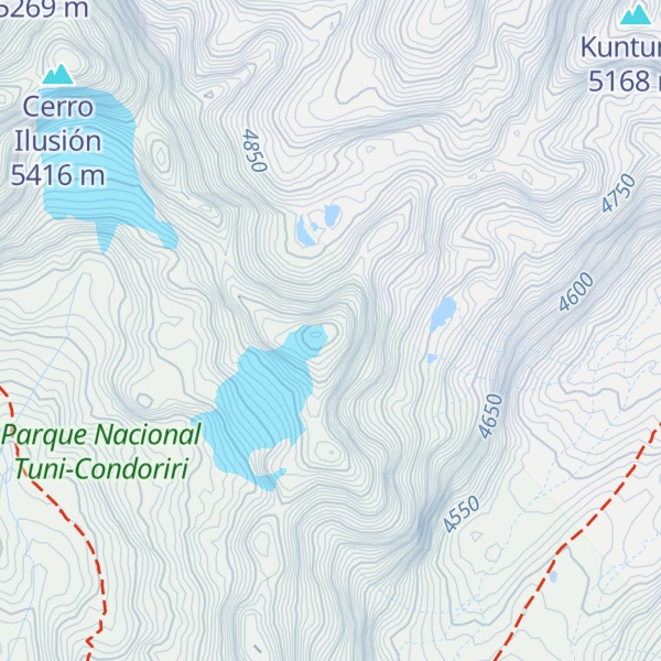 Map of Cerro Zongo Jisthaña