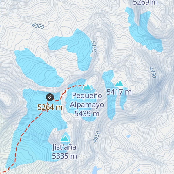 Map of Pequeño Alpamayo