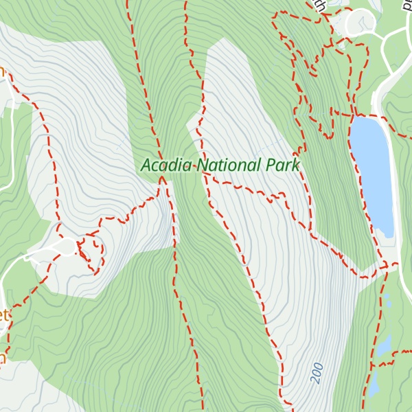 Map of Dorr Mountain