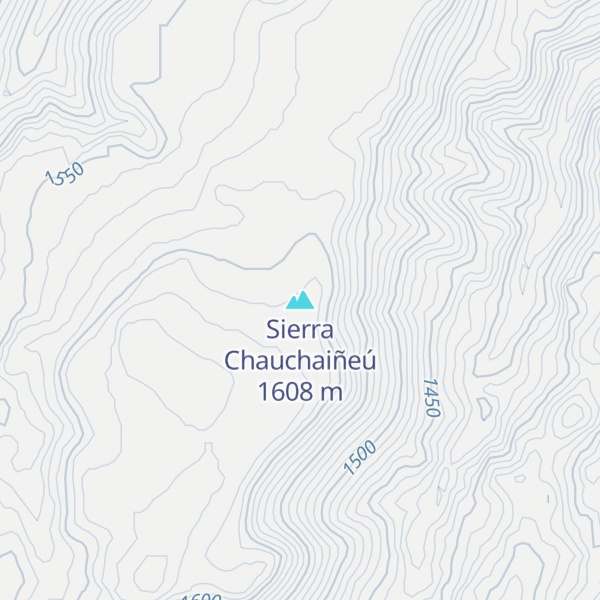Map of Sierra Chauchaiñeú