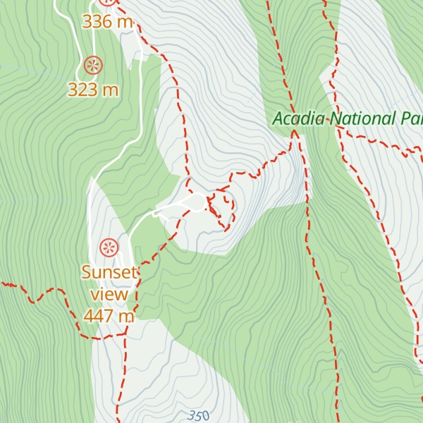 Map of Cadillac Mountain