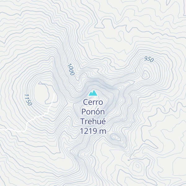 Map of Cerro Ponón Trehué