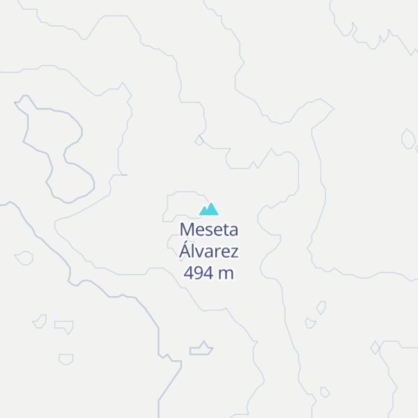 Map of Meseta Álvarez