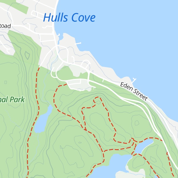 Map of Hulls Cove Visitor Center