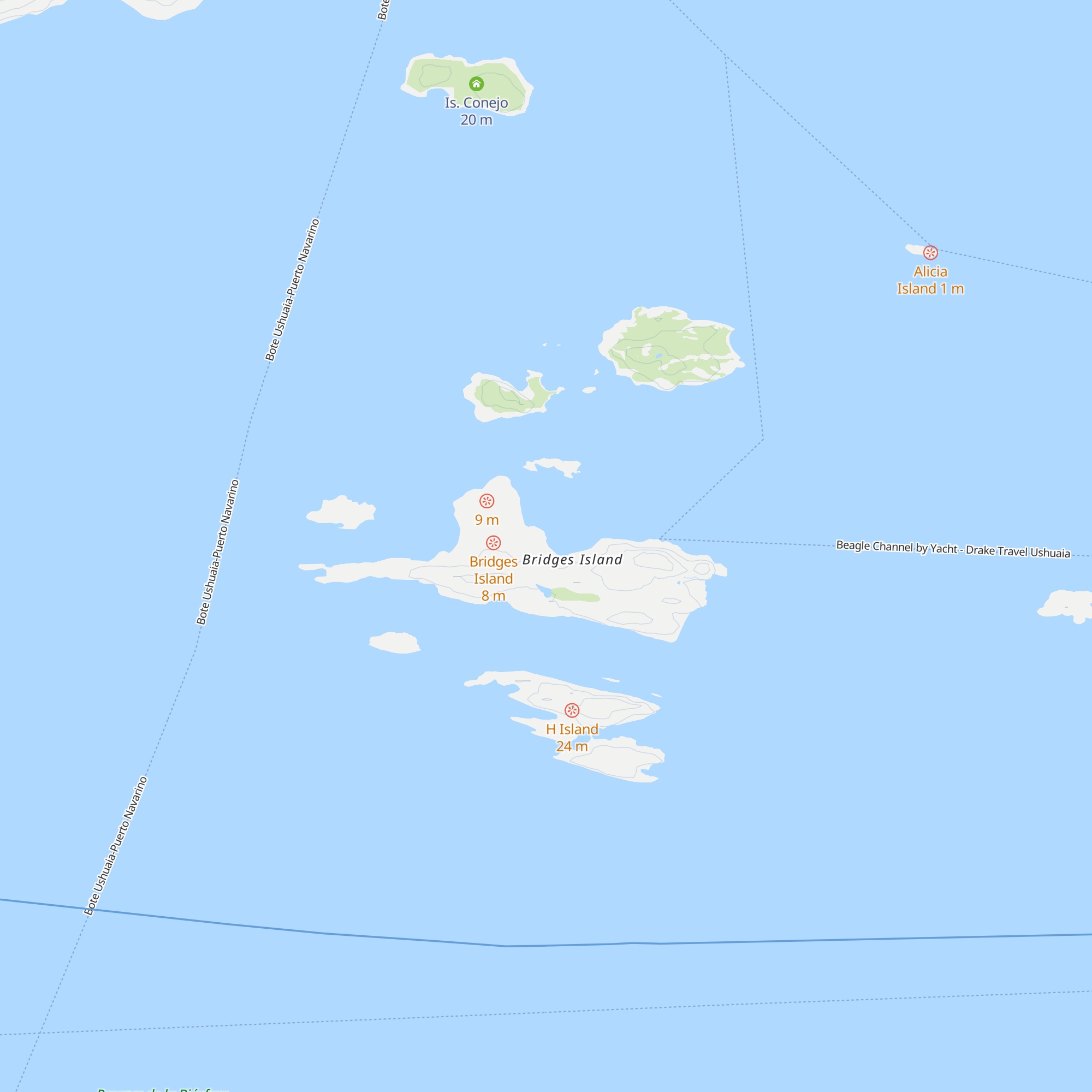 Refugio Náutico map