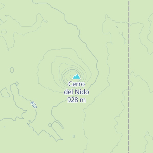 Map of Cerro del Nido