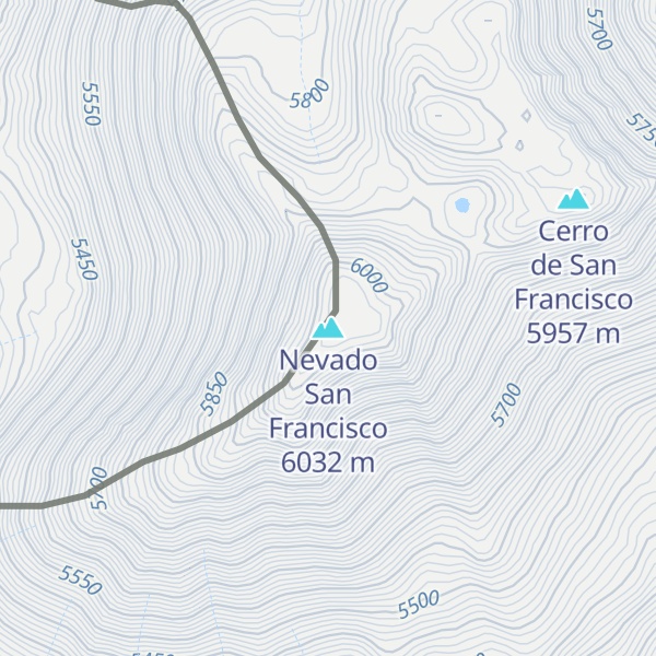 Map of Nevado San Francisco