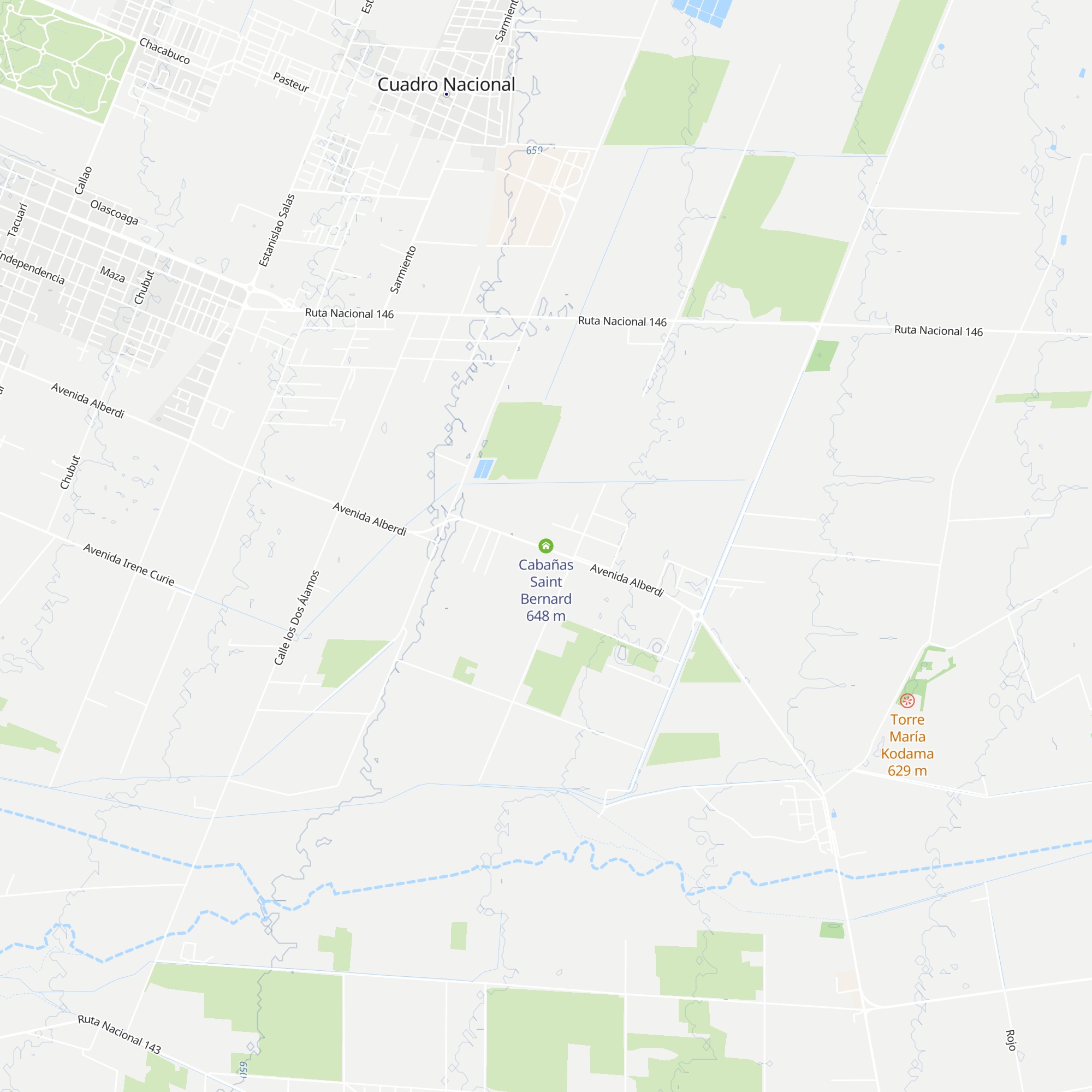 Cabañas Saint Bernard map