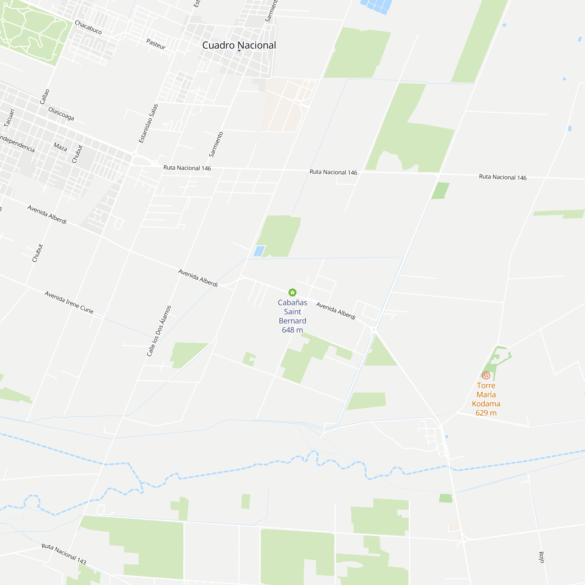 Cabañas Saint Bernard map