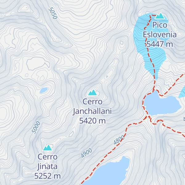 Map of Cerro Janchallani