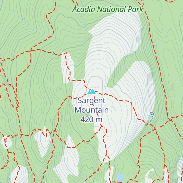 Map of Sargent Mountain