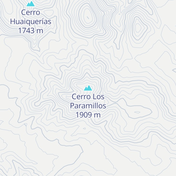 Map of Cerro Los Paramillos