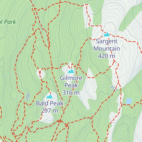 Map of Gilmore  Peak