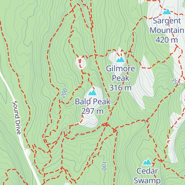 Map of Bald Peak