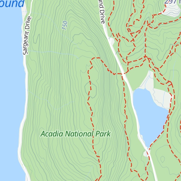 Map of Norumbega Mountain