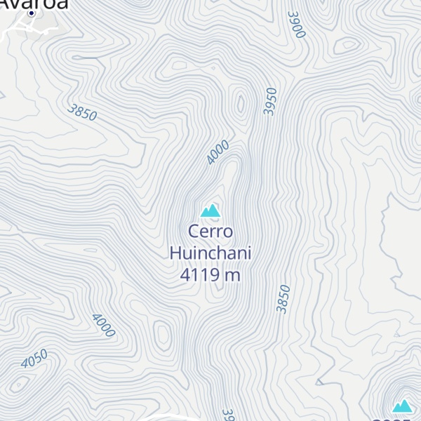 Map of Cerro Huinchani