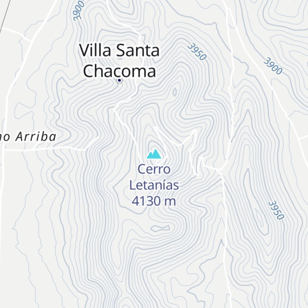 Map of Cerro Letanías