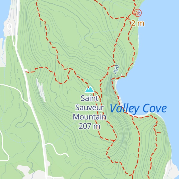 Map of Saint Sauveur Mountain