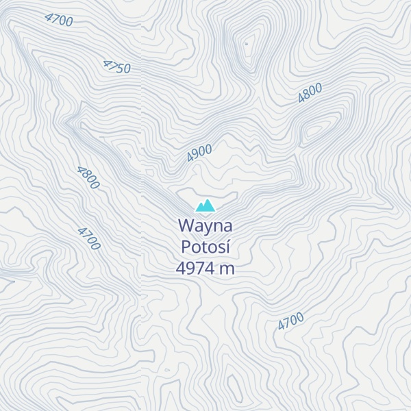 Map of Wayna Potosí