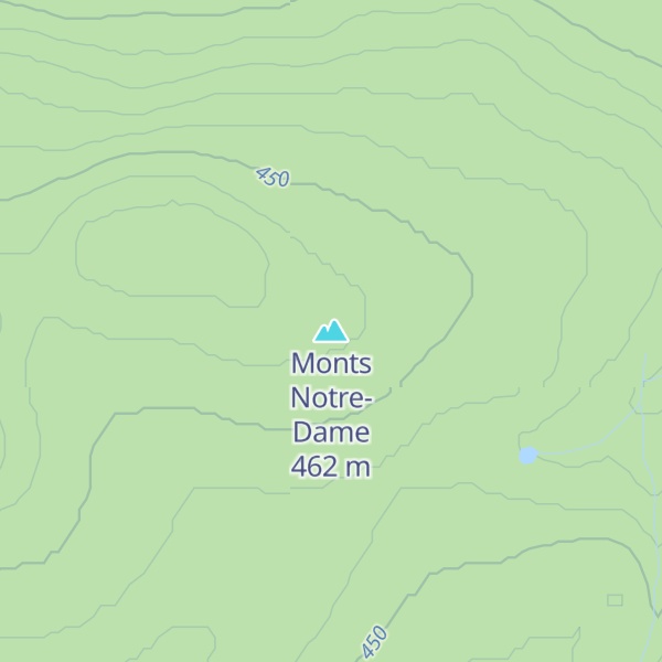 Map of Monts Notre-Dame