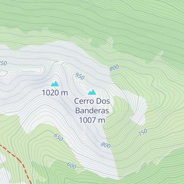 Map of Cerro Dos Banderas
