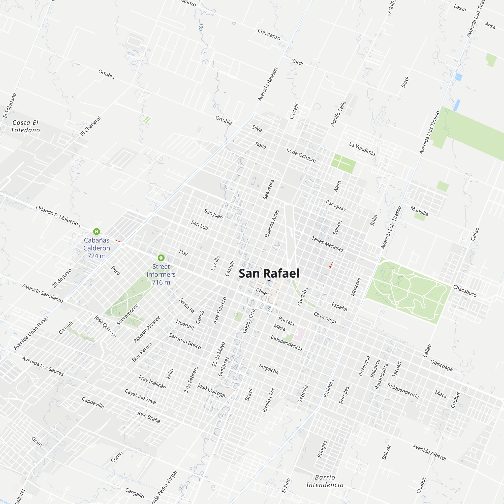 Cabaña Los Caldenes map