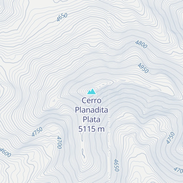 Map of Cerro Planadita Plata