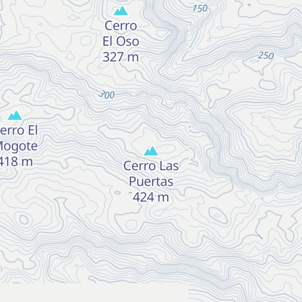 Map of Cerro Las Puertas