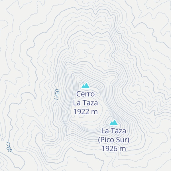 Map of Cerro La Taza