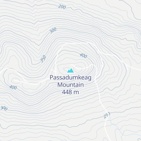 Map of Passadumkeag Mountain