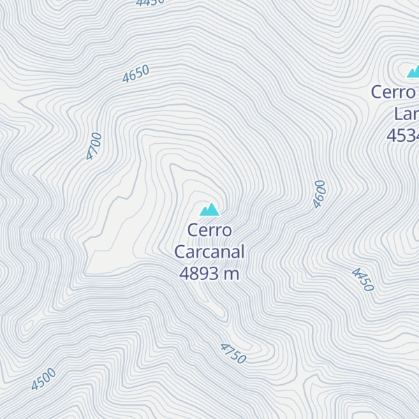 Map of Cerro Carcanal