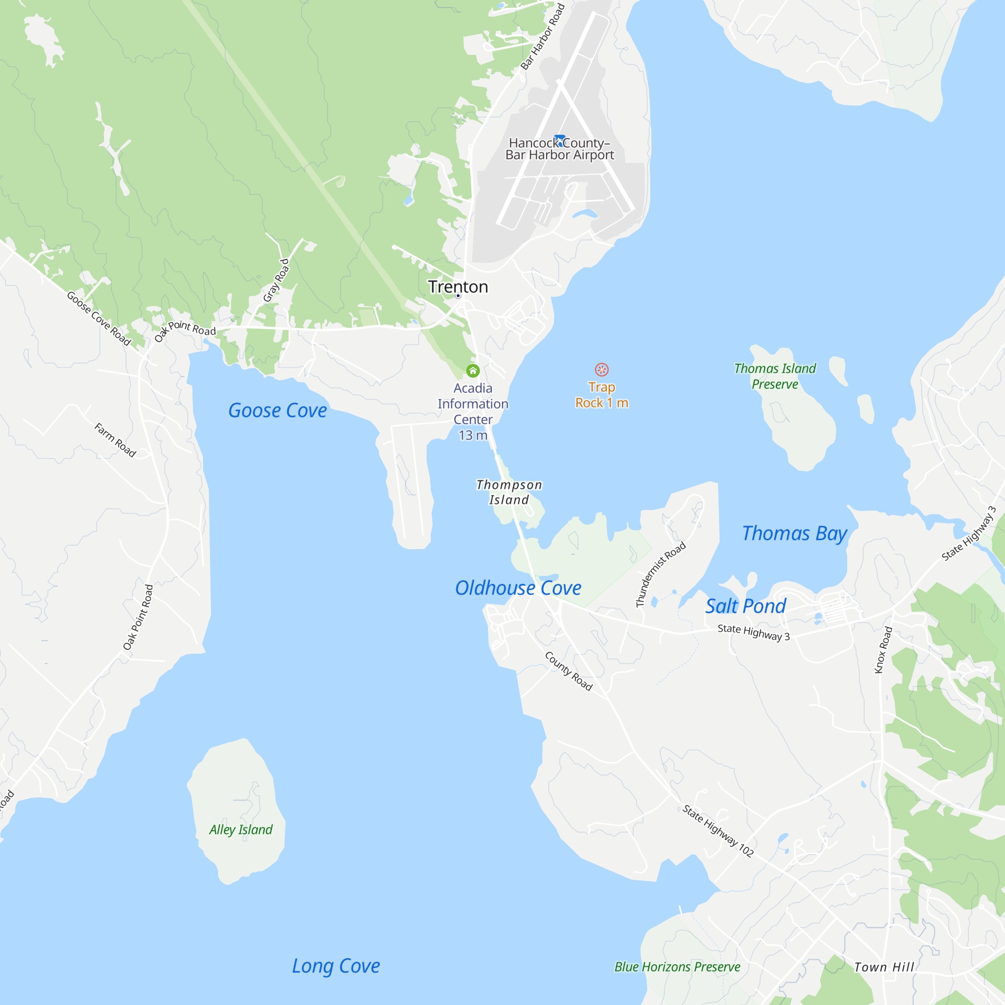Thompson Island Information Center map
