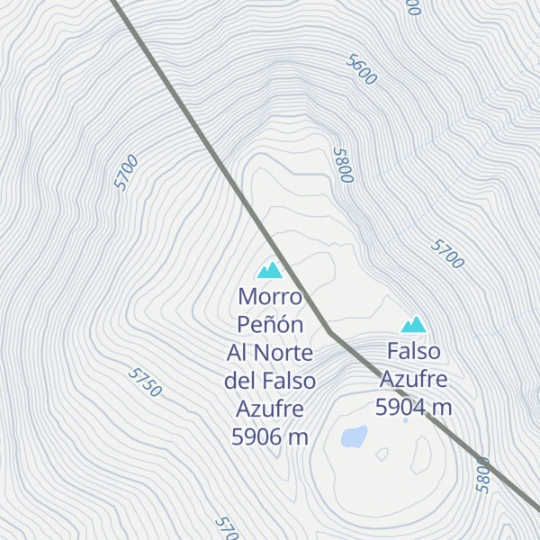 Map of Morro Peñón Al Norte del Falso Azufre