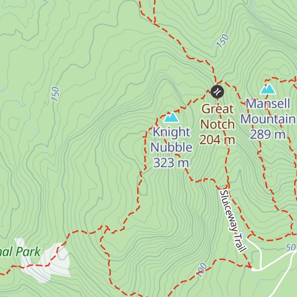 Map of Bernard Mountain