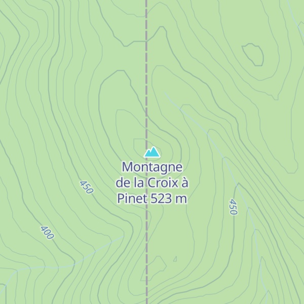 Map of Montagne de la Croix à Pinet