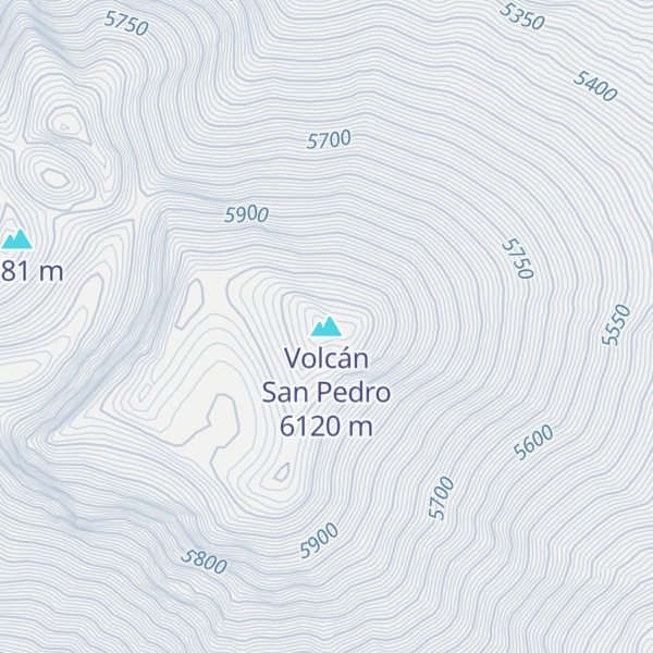 Map of Volcán San Pedro