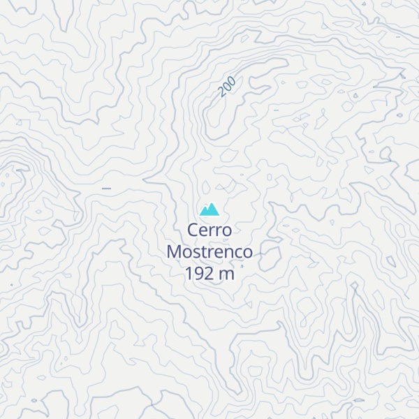 Map of Cerro Mostrenco