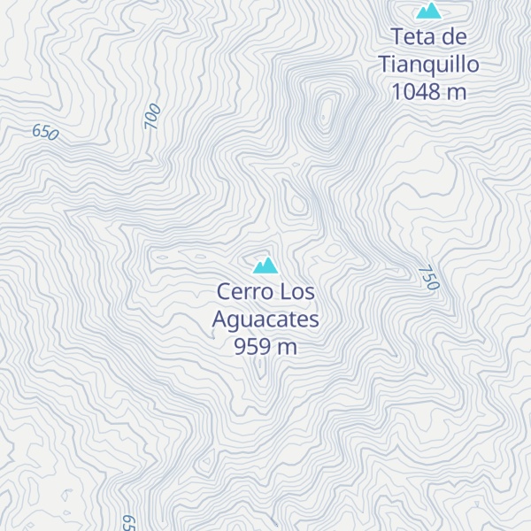 Map of Cerro Los Aguacates