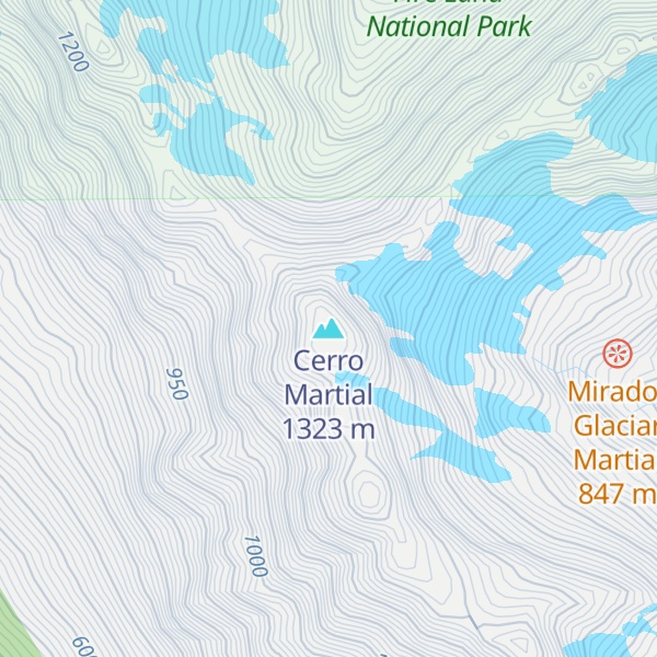 Map of Cerro Martial