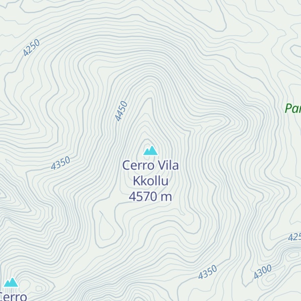 Map of Cerro Vila Kkollu