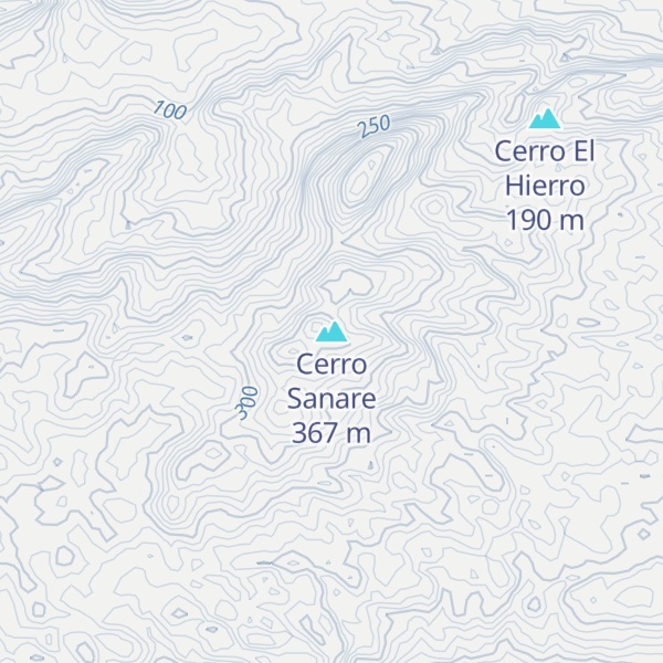 Map of Cerro Sanare