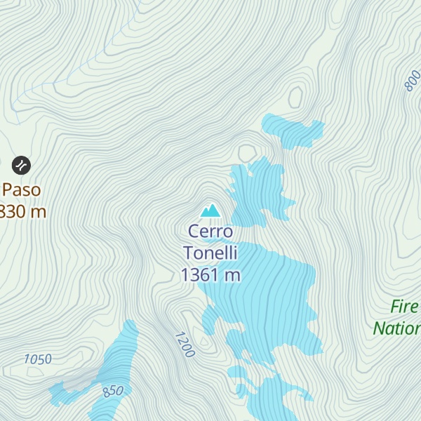 Map of Cerro Tonelli