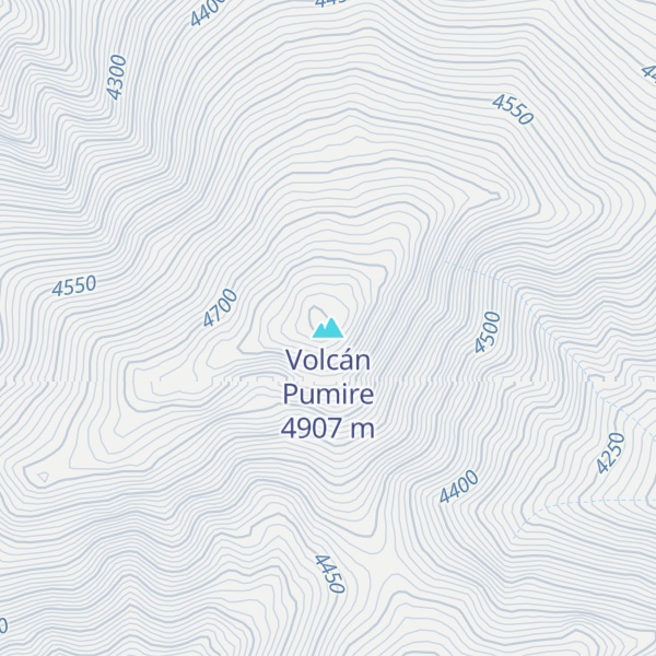 Map of Volcán Pumire
