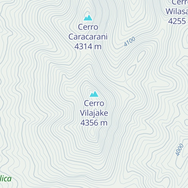 Map of Cerro Vilajake