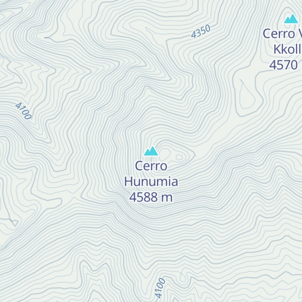 Map of Cerro Hunumia