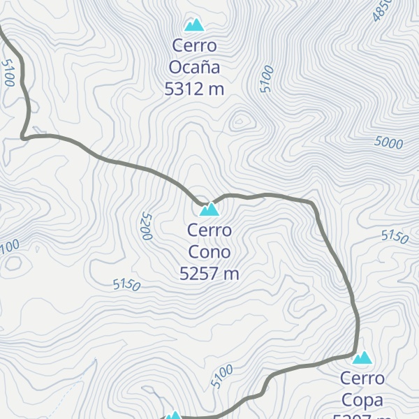 Map of Cerro Cono